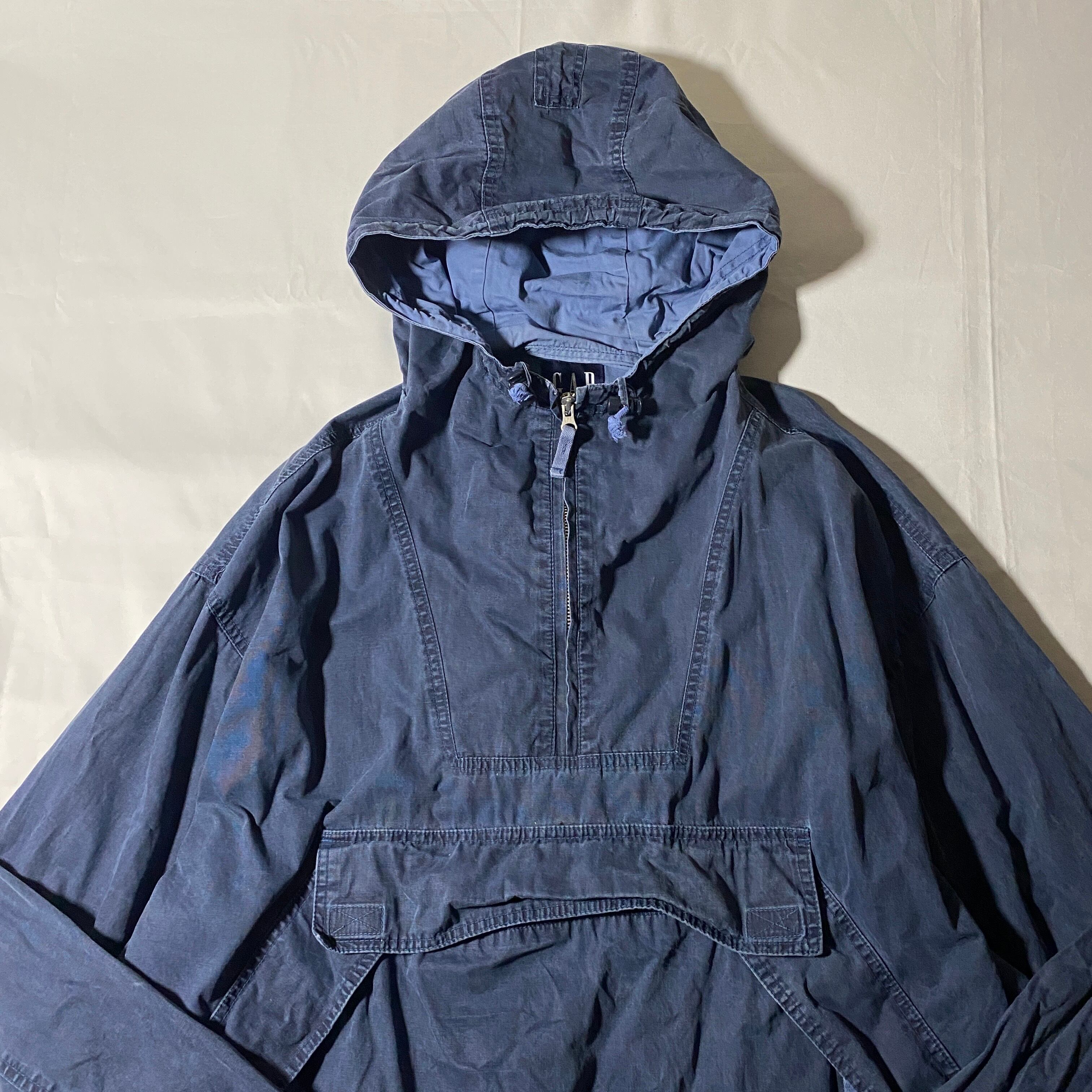 90s OLDGAP ネイビー アノラック ナイロンジャケット ドローコード 90s OLDGAP ネイビー アノラック ナイロンジャケット ドロー