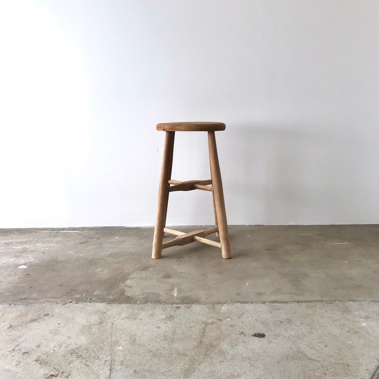 木のスツール　丸椅子　古家具