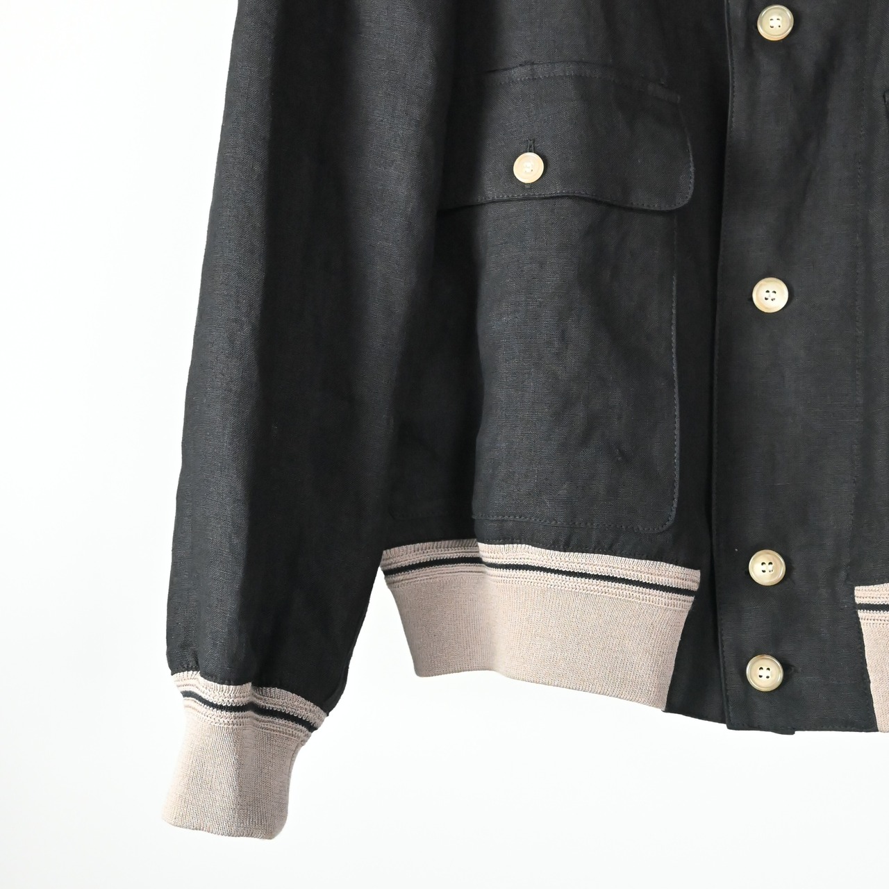 INTERIM / HYPER BIG HEMP CANVAS RIBBED JACKET