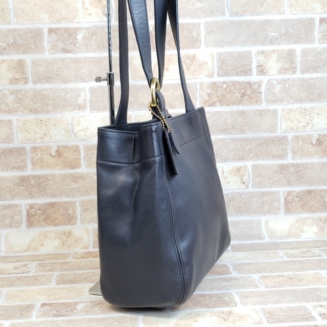 オールドコーチ ☆ USA製 レザー トートバッグ ネイビー  