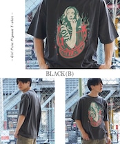 ◆ガールプリント ピグメントTシャツ◆sb-g1250342n