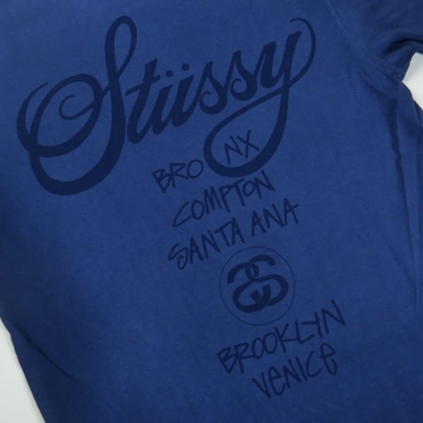 Size【L】 STUSSY ステューシー WORLD TOUR SUN FADE TEE FADED NAVY T