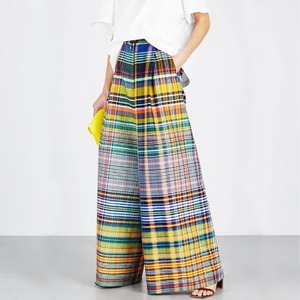 【S-3XL】Colorful Plaid Wide Pants / カラフル チェック ワイド パンツ