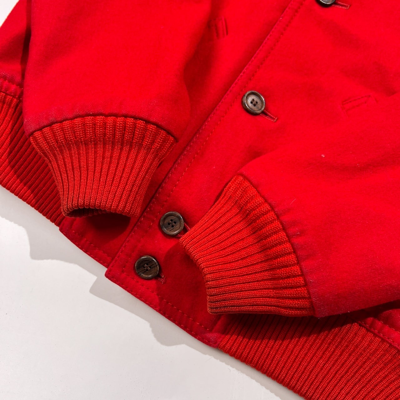 90s McGREGOR マクレガー ニチメン ロゴワッペン 裏チェック ウール ドリズラー ジャケット サイズ M /レッド/ビンテージ/オールド