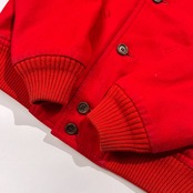 90s McGREGOR マクレガー ニチメン ロゴワッペン 裏チェック ウール ドリズラー ジャケット サイズ M /レッド/ビンテージ/オールド