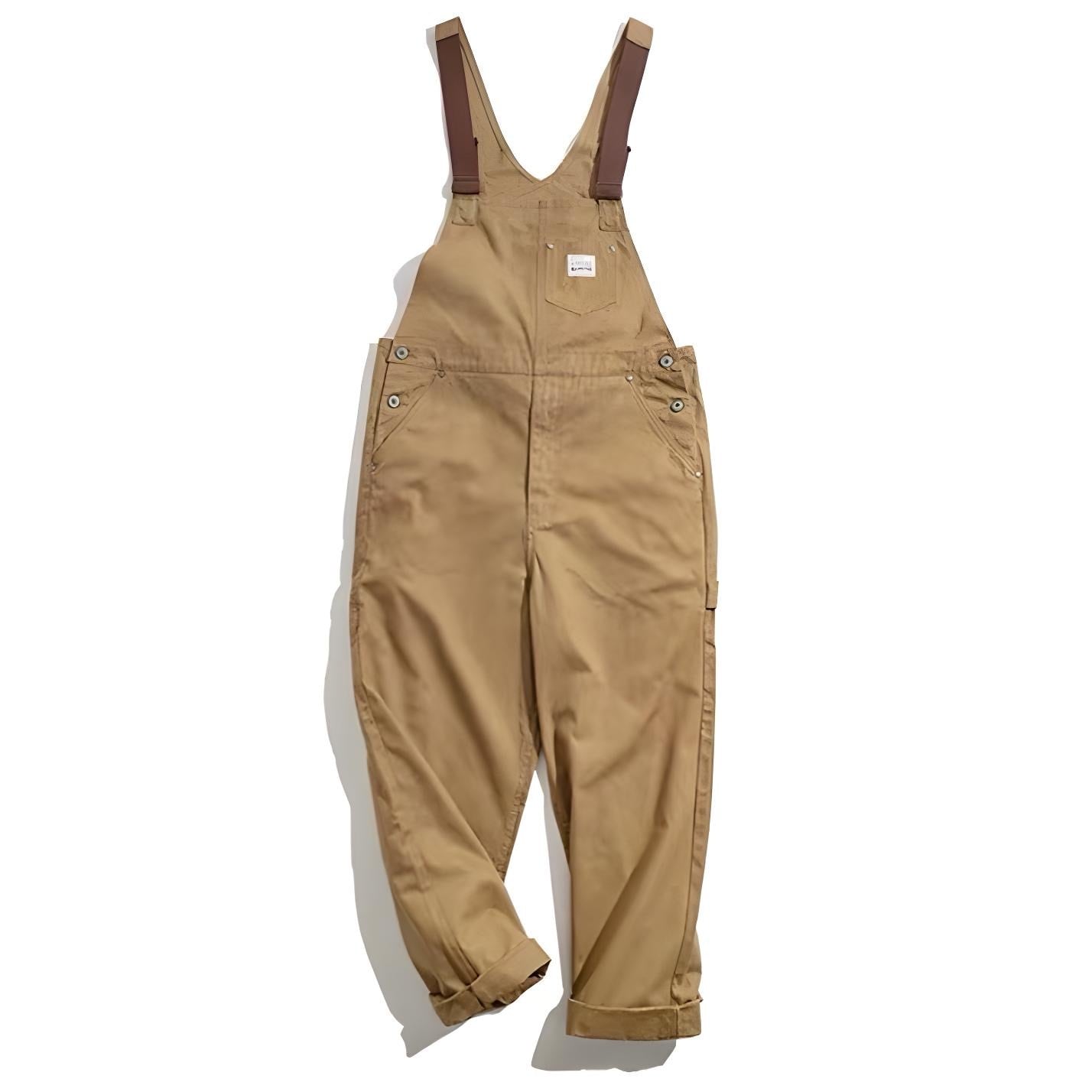 Carhartt オーバーオール W40 L30 ブラウン ダブルニー仕様 カーハート