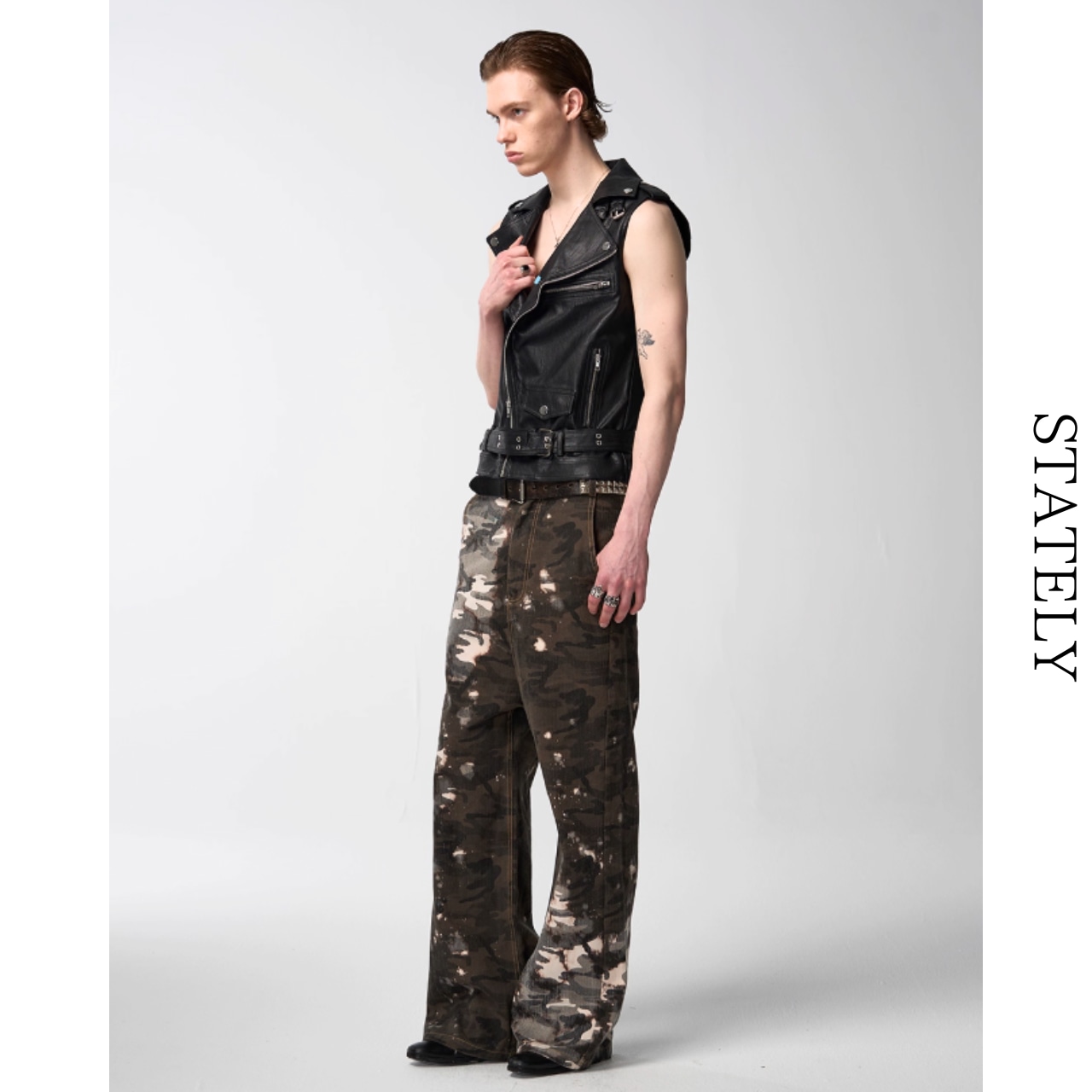 Distressed Camo Wide Pants_B86・画像4