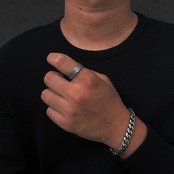 Retro Word Ring〈316L〉