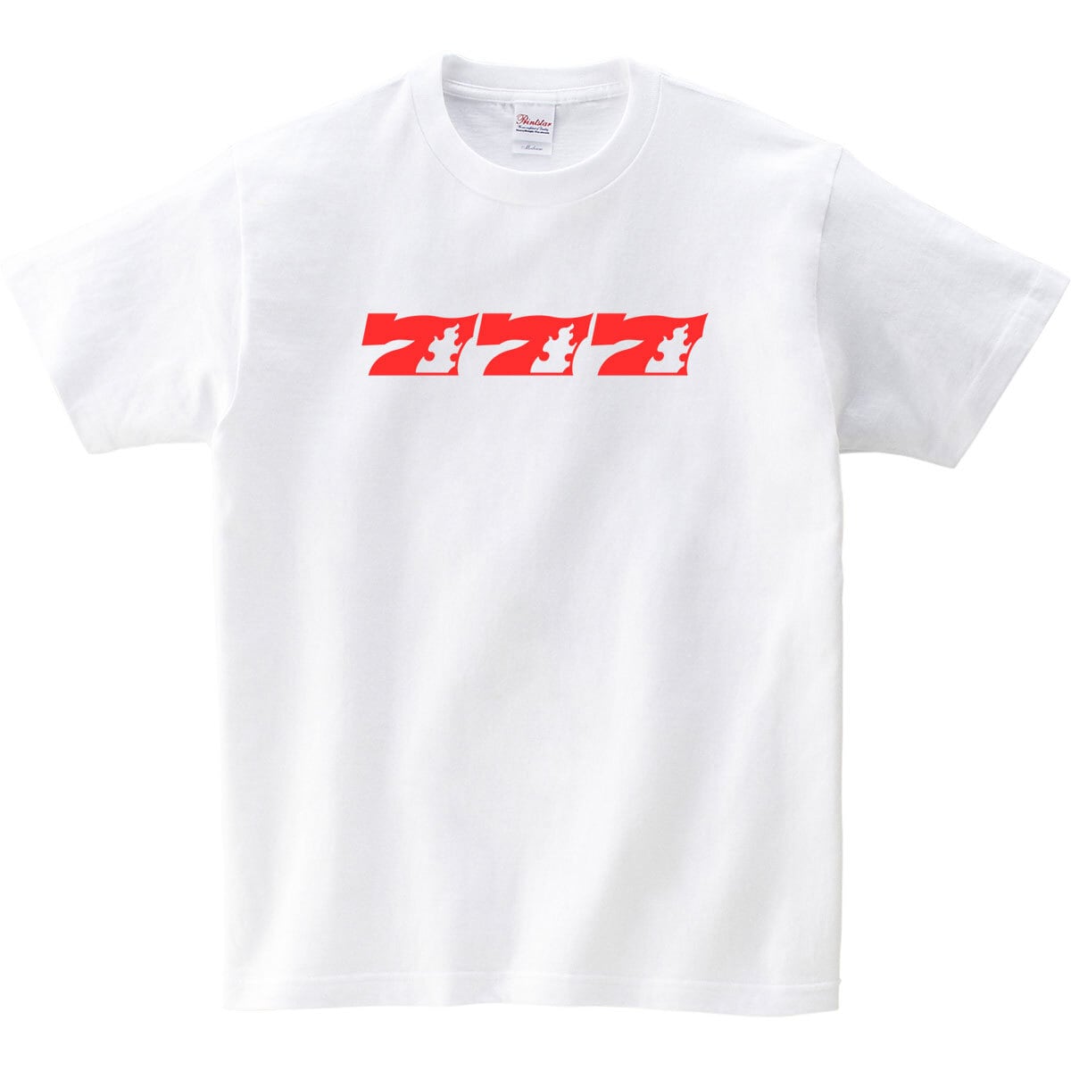 777-炎 おもしろTシャツ OS32 パチスロ パチンコ 必勝 必勝祈願