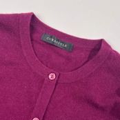 カシミヤ100% 新品 タグ付き CURASTYLE キュアスタイル ニット カーディガン F/パープル レディース