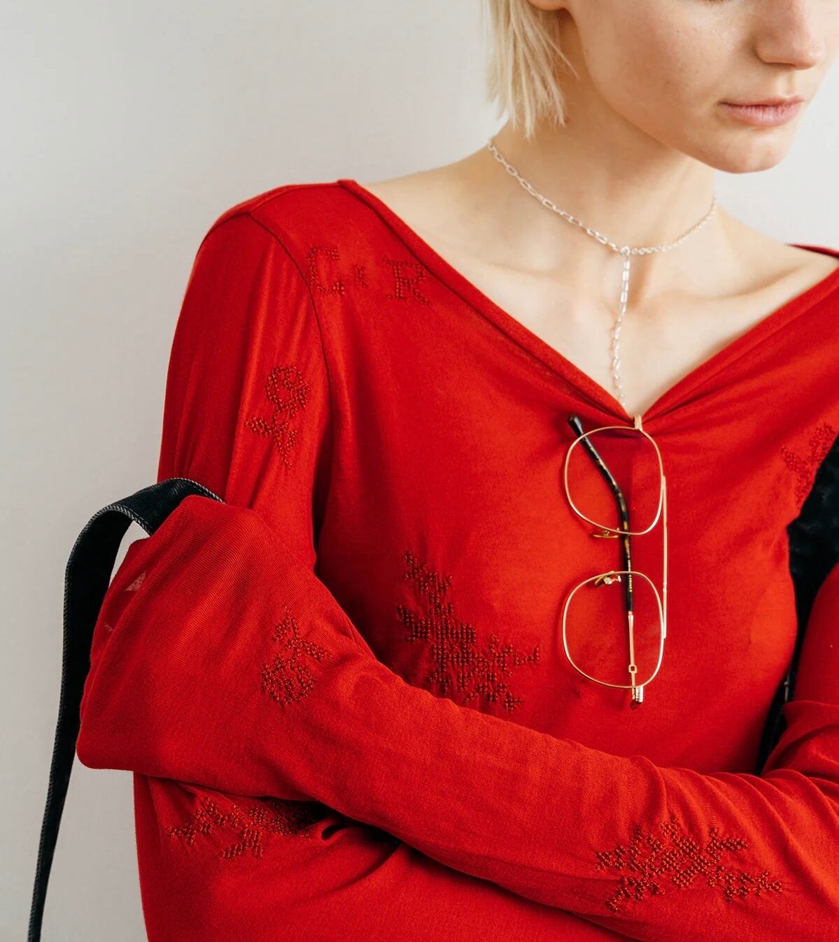 CREDONA／Embroidery Sheer Tops | polne