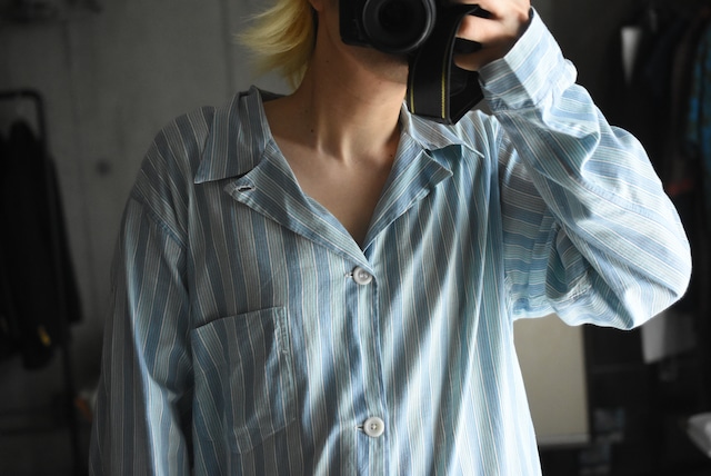 OK/50-60's "Jayson" mulch stripe pajama shirt