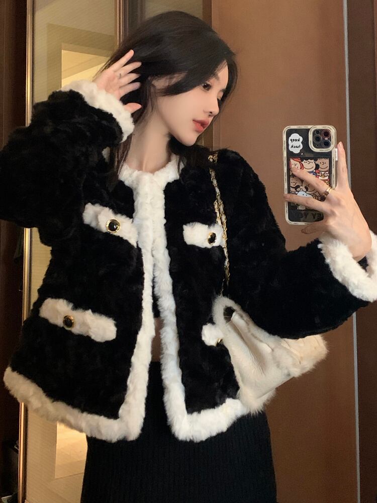 ジャケット オータムウィンタースタンダードスタイルカーディガン レトロ ストリート 秋物 冬物 1号婦人45159310787