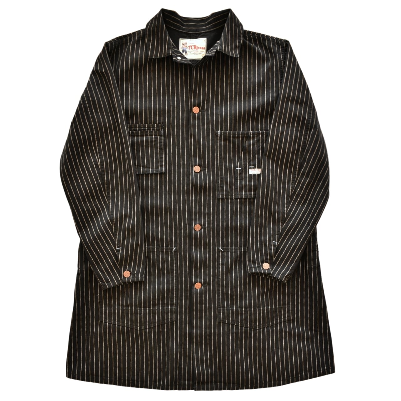 ジャケット・アウター TCB Jeans Tabby's Coat Black Wabash TCB jeans / Tabby's Coat Black Wabash - タビーズ コート ブラック