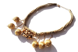 80s vintage gold tone ethnic necklace