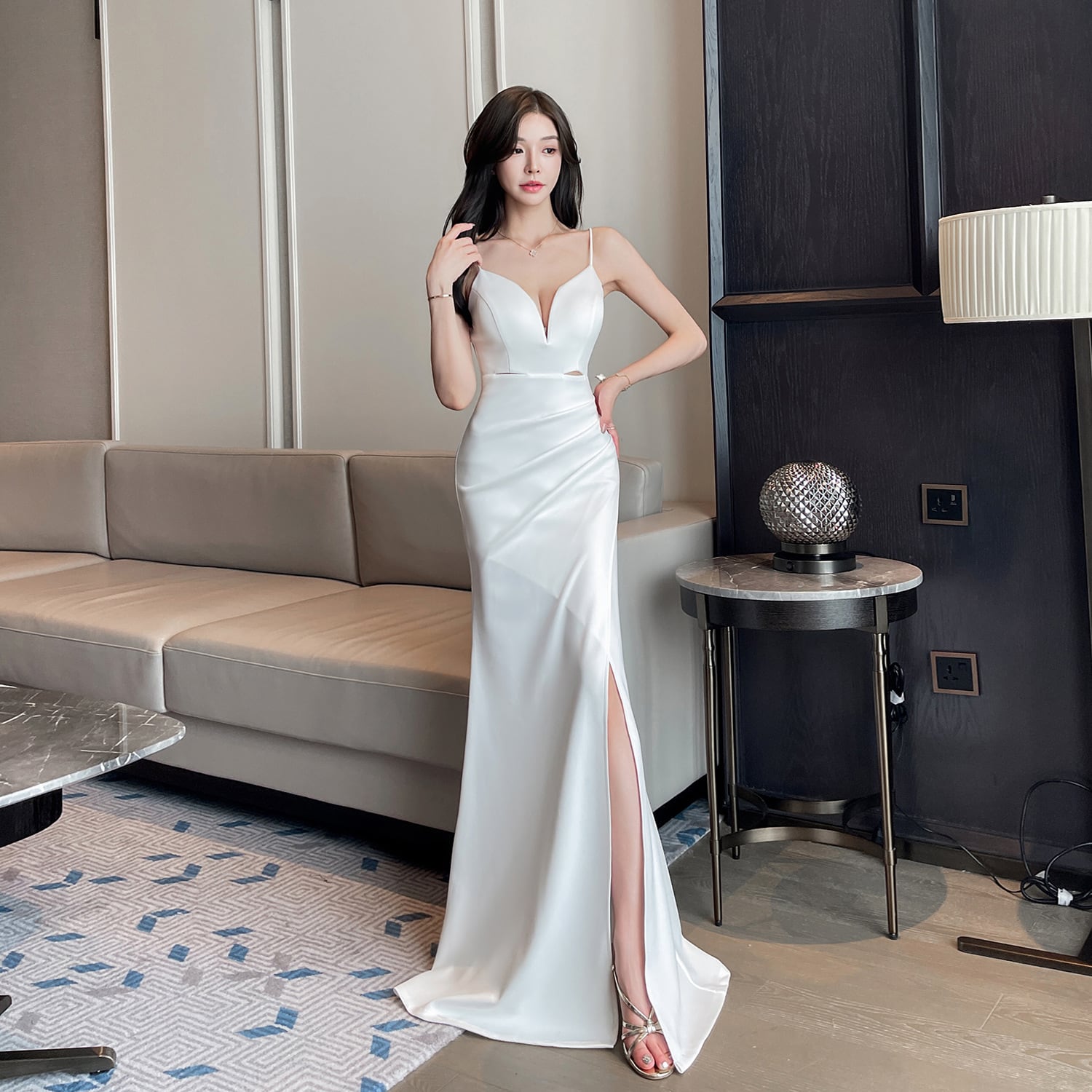 ウェディング VK557 セクシー プチプラ ロングドレス パーティー 