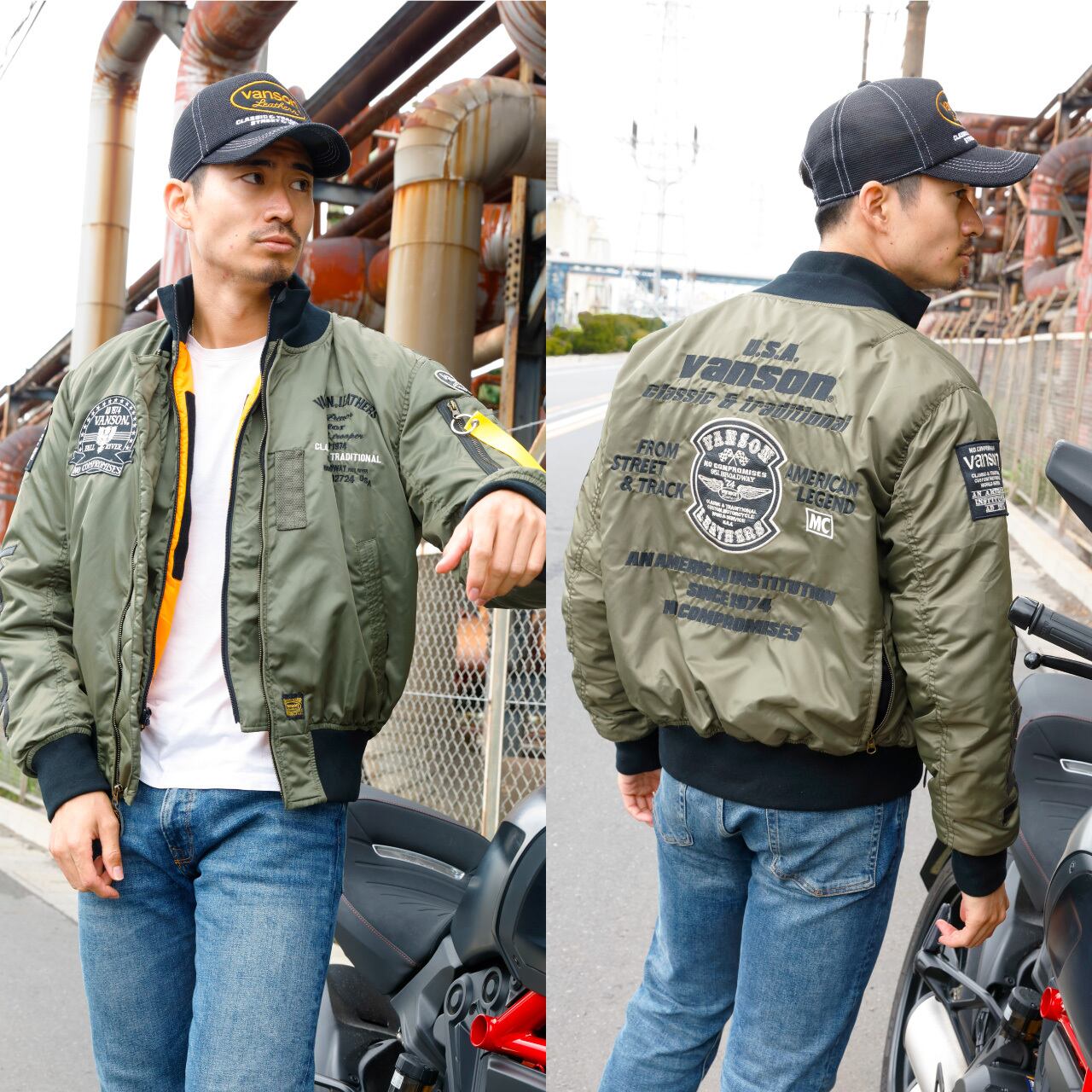vanson MA-1ジャケット Lサイズ オリーブ VANSON(バンソン) / フライト