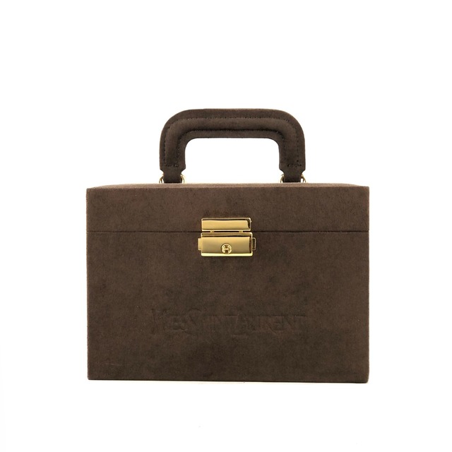 Yves Saint Laurent イヴ サンローラン YSL ミニバッグ バニティ スエード ボックス ハンドバッグ ブラウン vintage ヴィンテージ オールド YSL vhfxdu