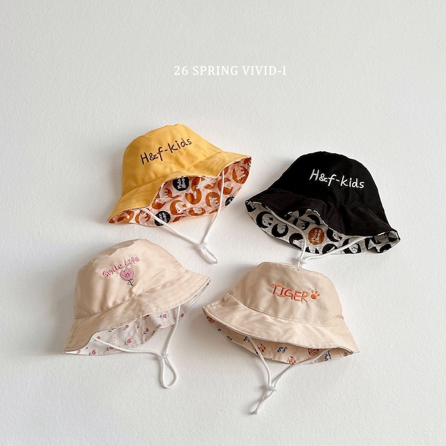 【取寄】vivid-i|reversible bucket hat|リバーシブルバケットハット|one size|kids&jr|26 spring