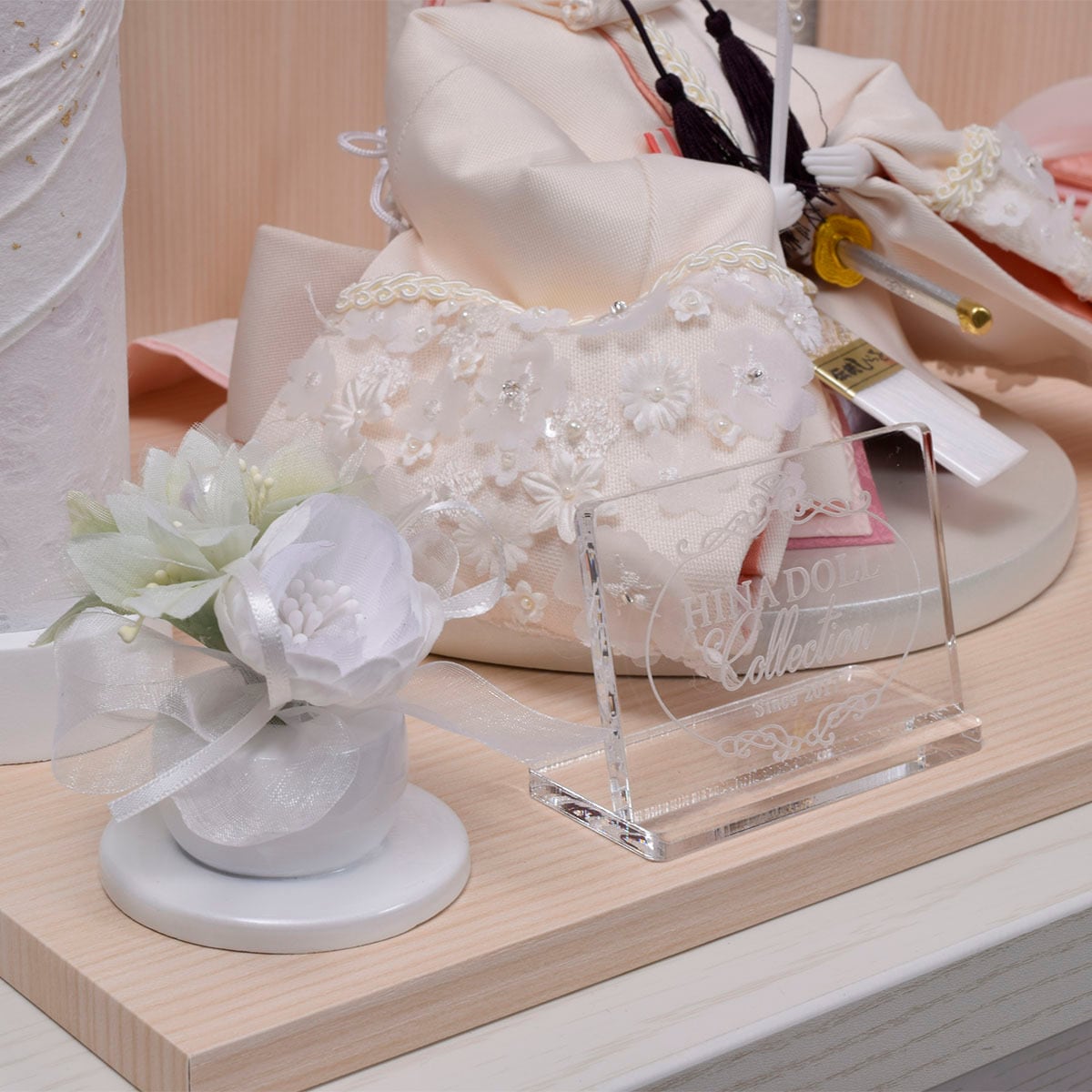 雛人形 親王飾り【Little Flower Flora】おしゃれ｜モダン