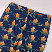 45R 45rpm フォーティファイブアール 花柄 ベロア風 パンツ 2 /ネイビー系 レディース