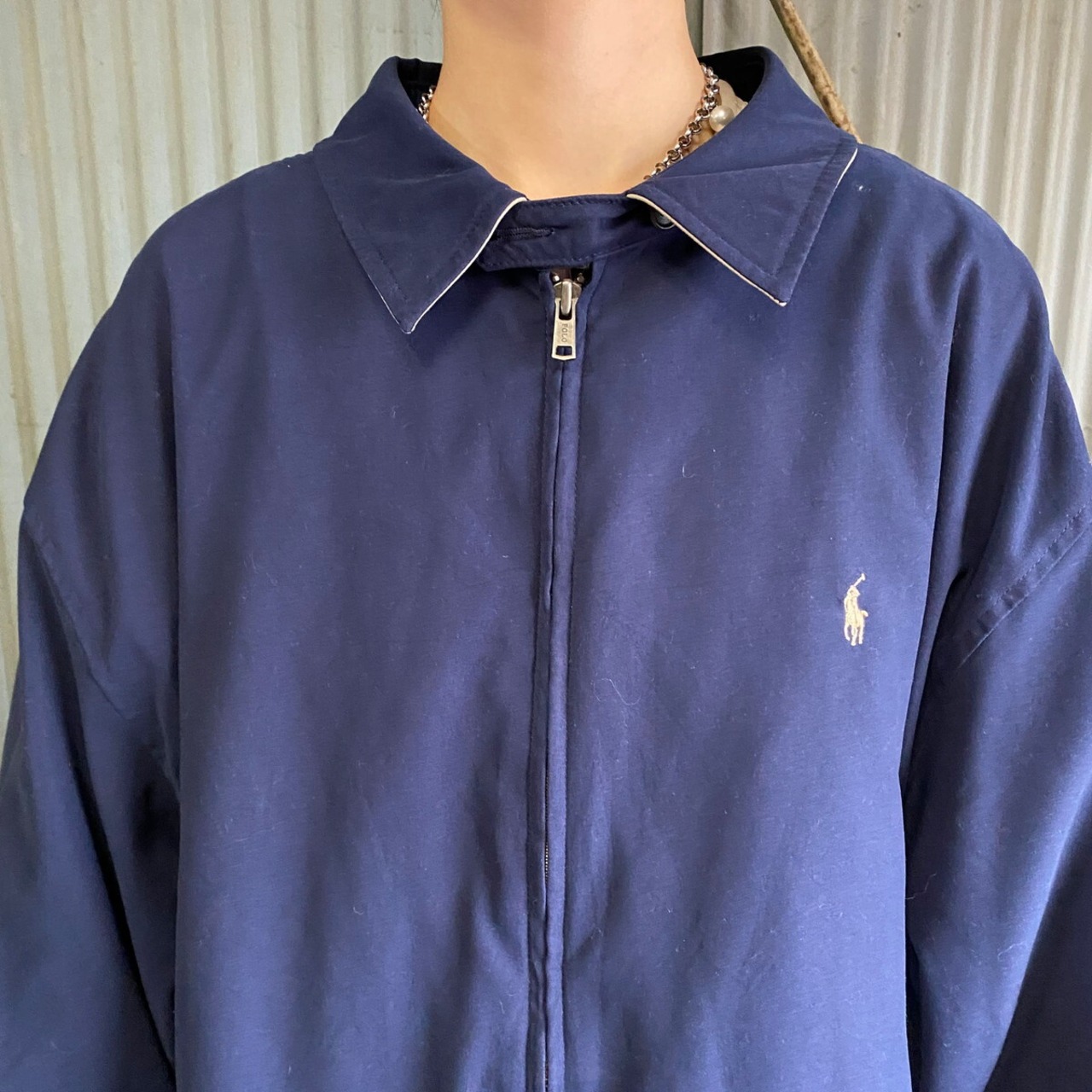 Polo by Ralph Lauren ポロバイ ラルフローレン スイングトップ メンズXL 古着 ハリントンジャケット スポーツジャケット ...