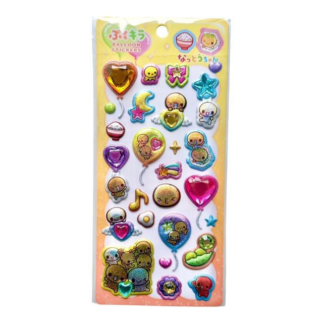 ぷくキラバルーンステッカー なっとうちゃん