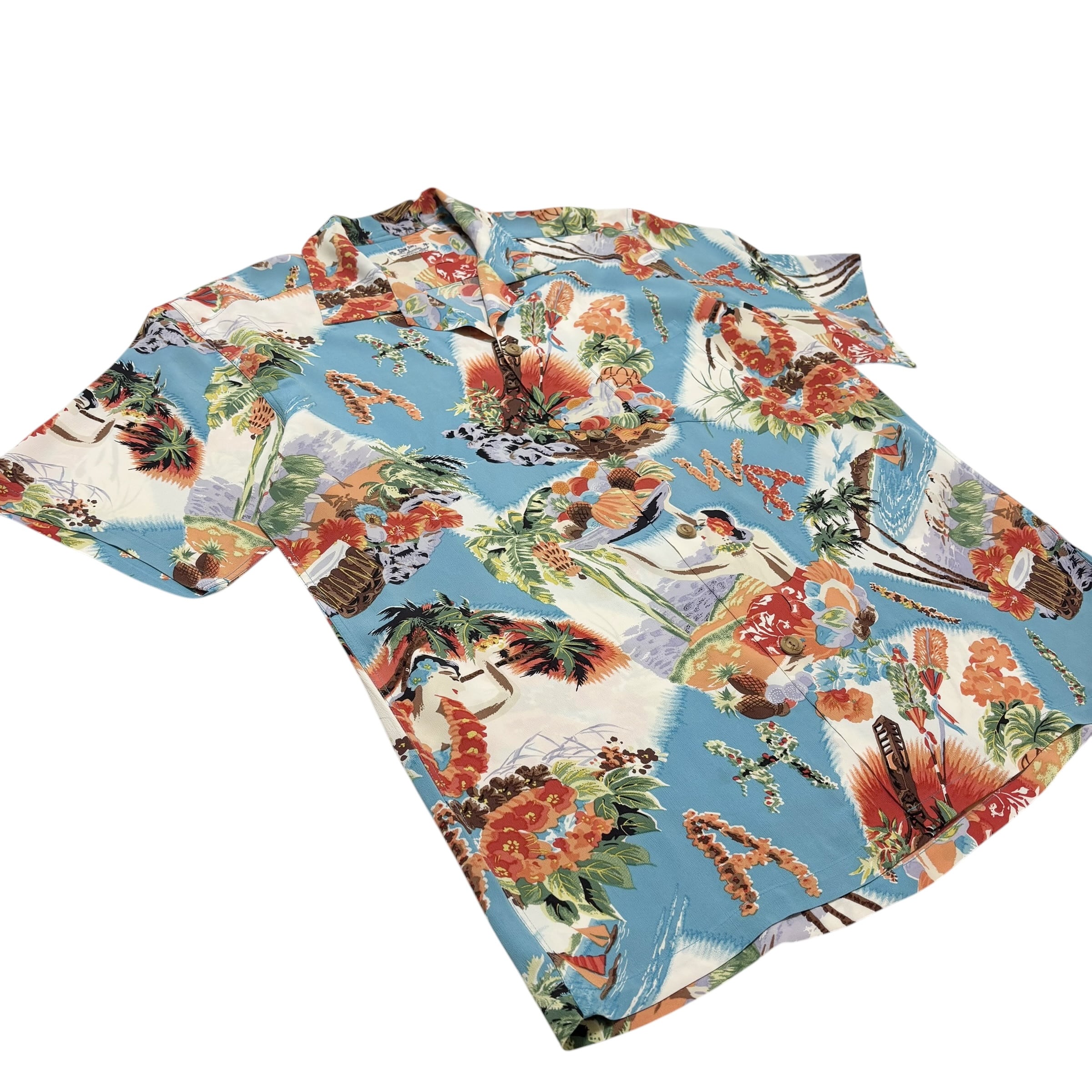古着 サンサーフ SUN SURF アロハシャツ マッキントッシュメニュー柄