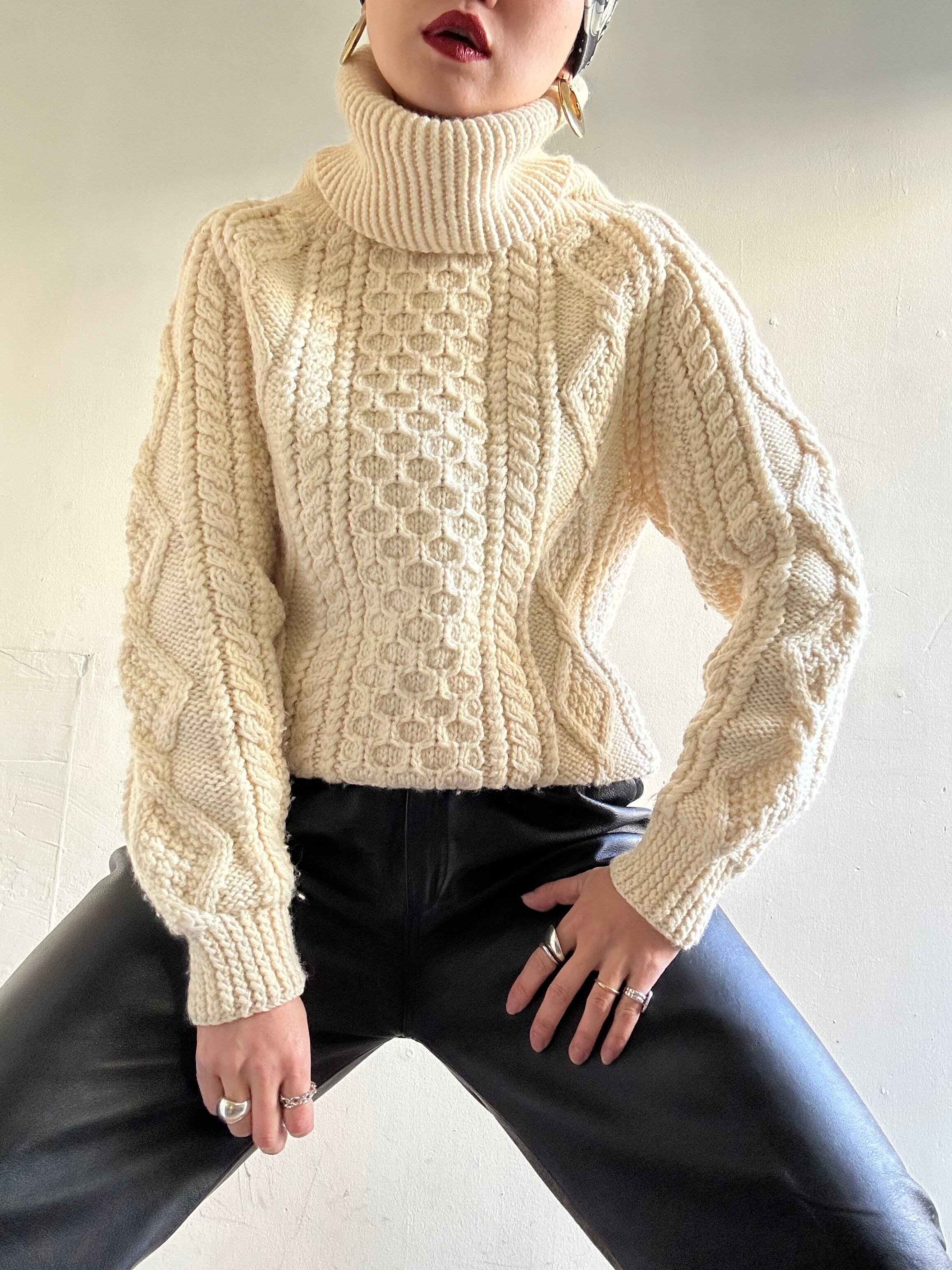 70 80s Vintage Fisherman Knit Top Pay ID 70-80s-vintage-fisherman-knit-top-pay-id
