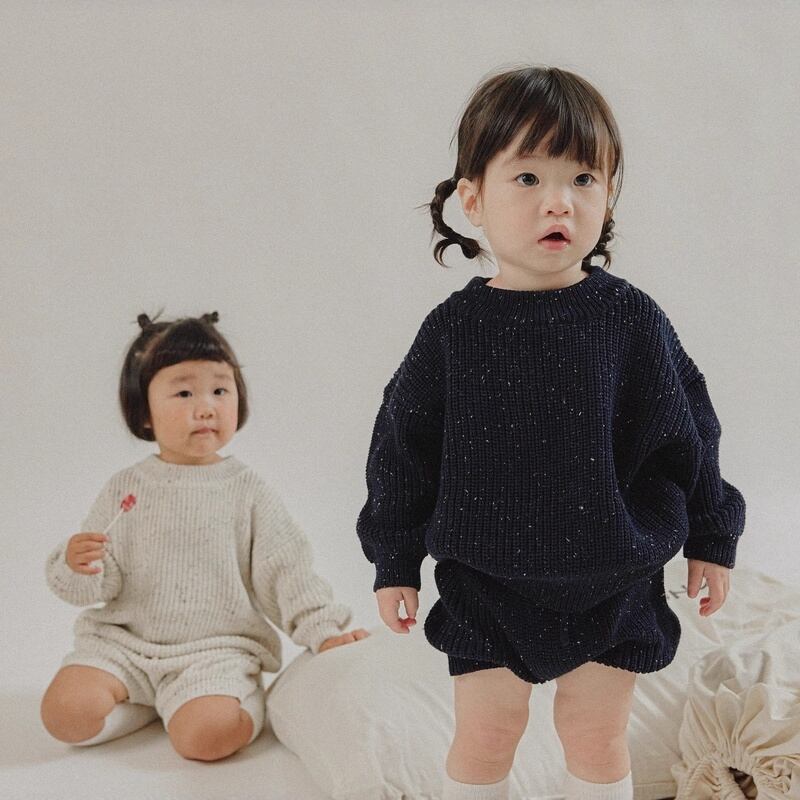 【BABY&KID】秋新作 ニットセーター ショートパンツ