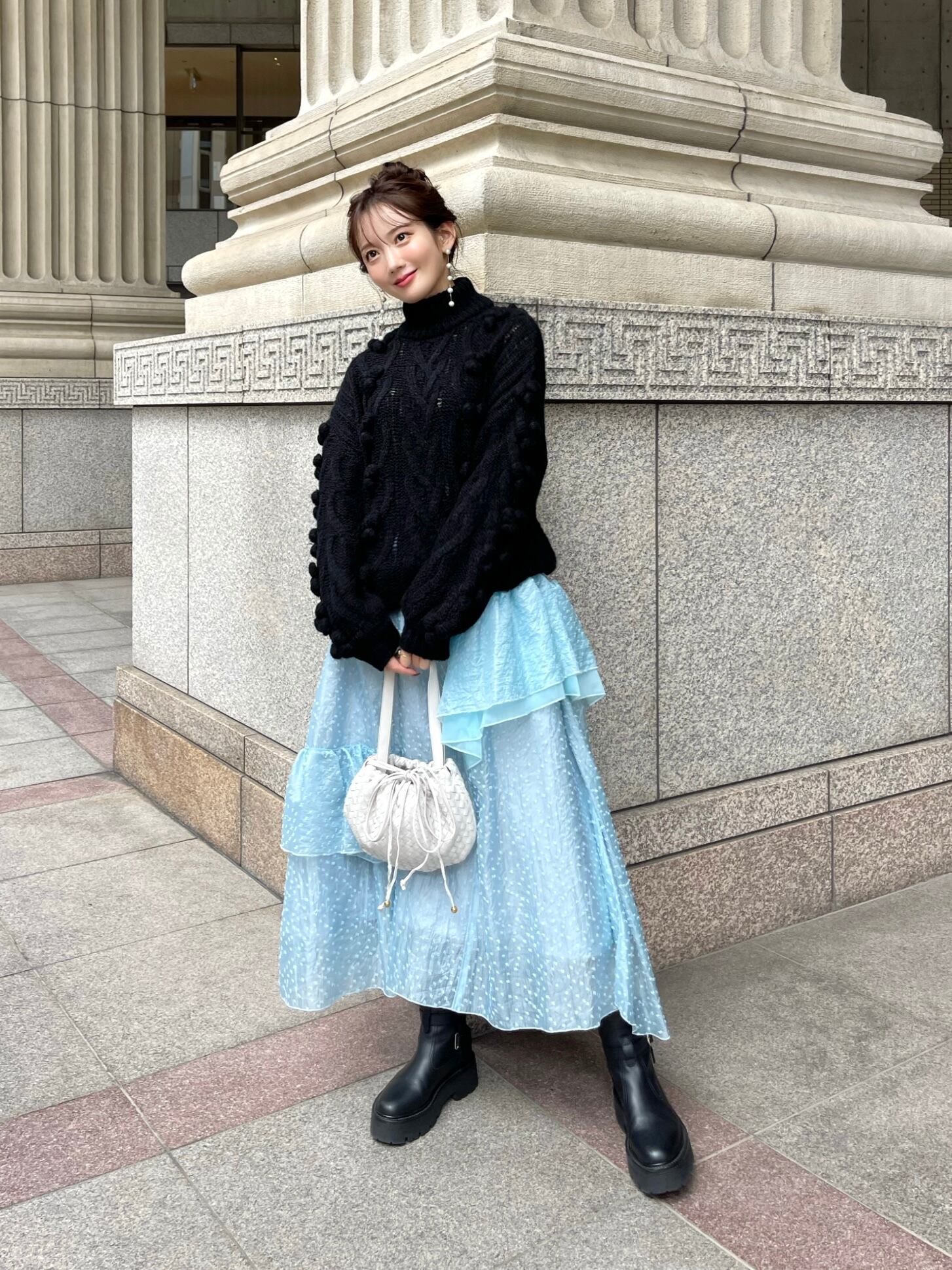 modelHYEON♡ヘヨン♡kurumi knit / black