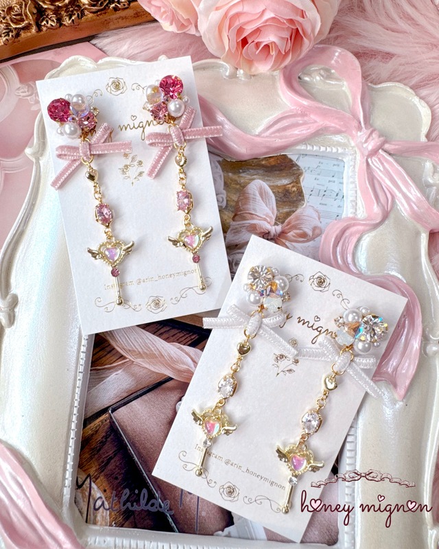 スワロステッキピアス/イヤリング【AW-CW-1】