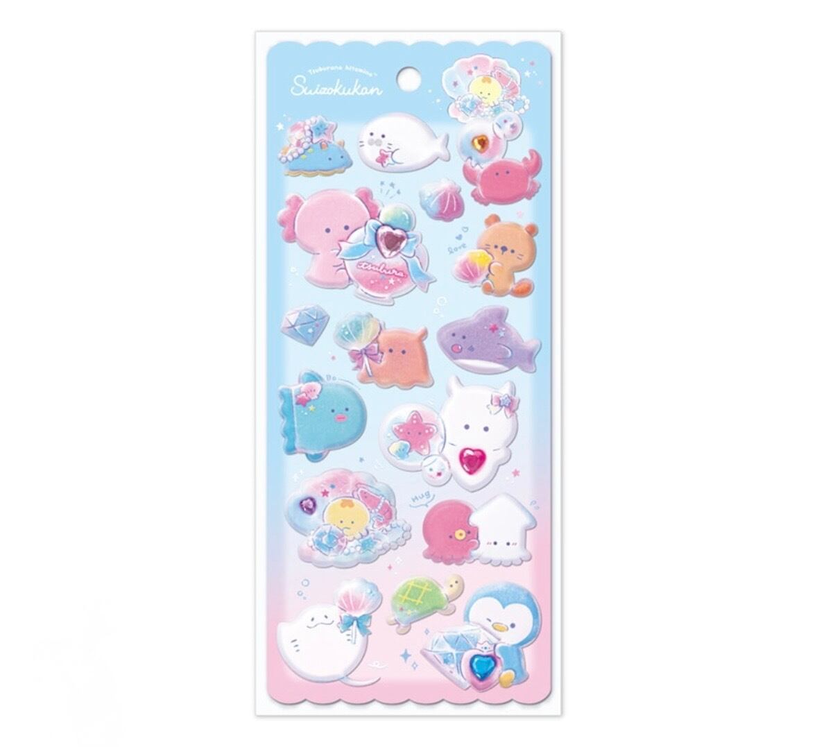 つぶらな瞳のぷくぷくシール すいぞくかん | candybox