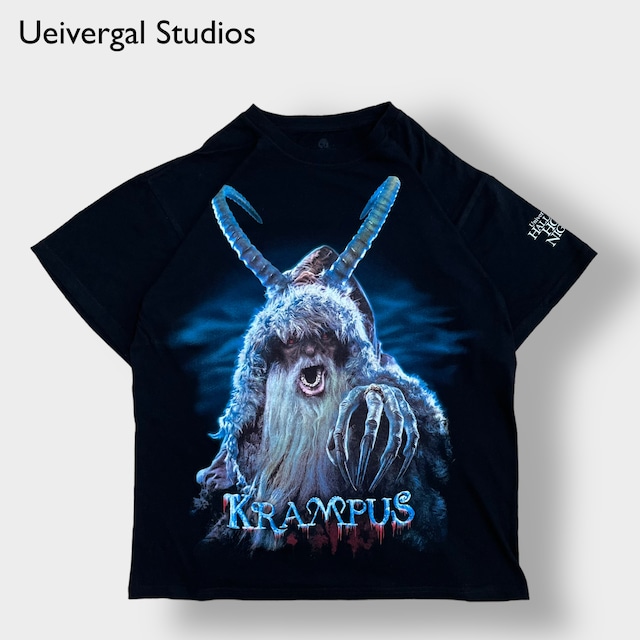 【Universal Studios】ハロウィン イベント Tシャツ ビッグプリント Halloween Horror Nights KRAMPUS ユニバーサルスタジオ ホラー M 半袖 US古着