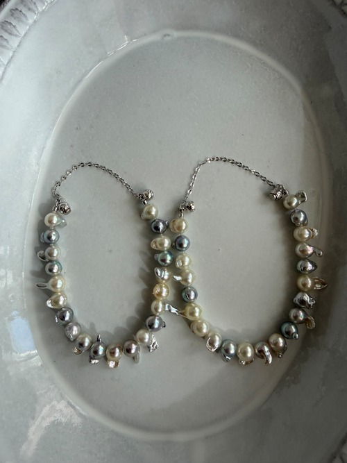 natural color akoya baroque pearl bracelet
