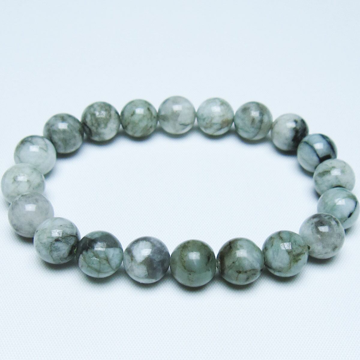 エメラルド ブレスレット 10mm 一点物 メール便可 [M便 1/10] 111-45995