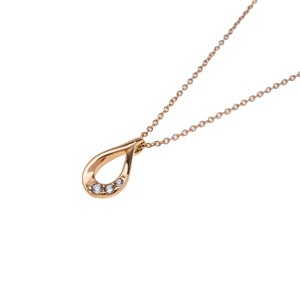 【特価処分】ネックレス レディース  つけっぱなし キュービックジルコニア ドロップ 雫 華奢 サージカルステンレス アジャスター付き 3石