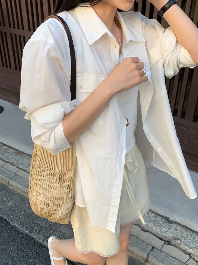 (予約) verveine / Low pocket box shirt