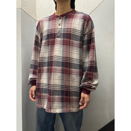 00's eddie bauer ヘンリーネックカットソー
