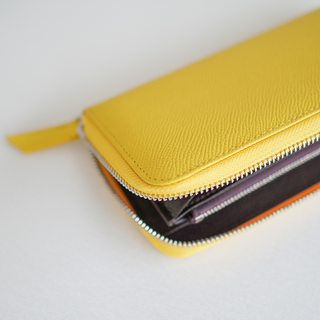 Long wallet ジョーヌ×ダークブラウン・画像4