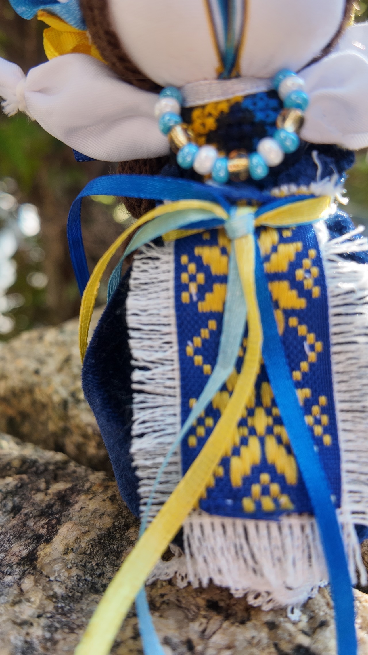 UA.Designer手作りモタンカ 14cm（ウクライナの御守り）スタンド付き - 4