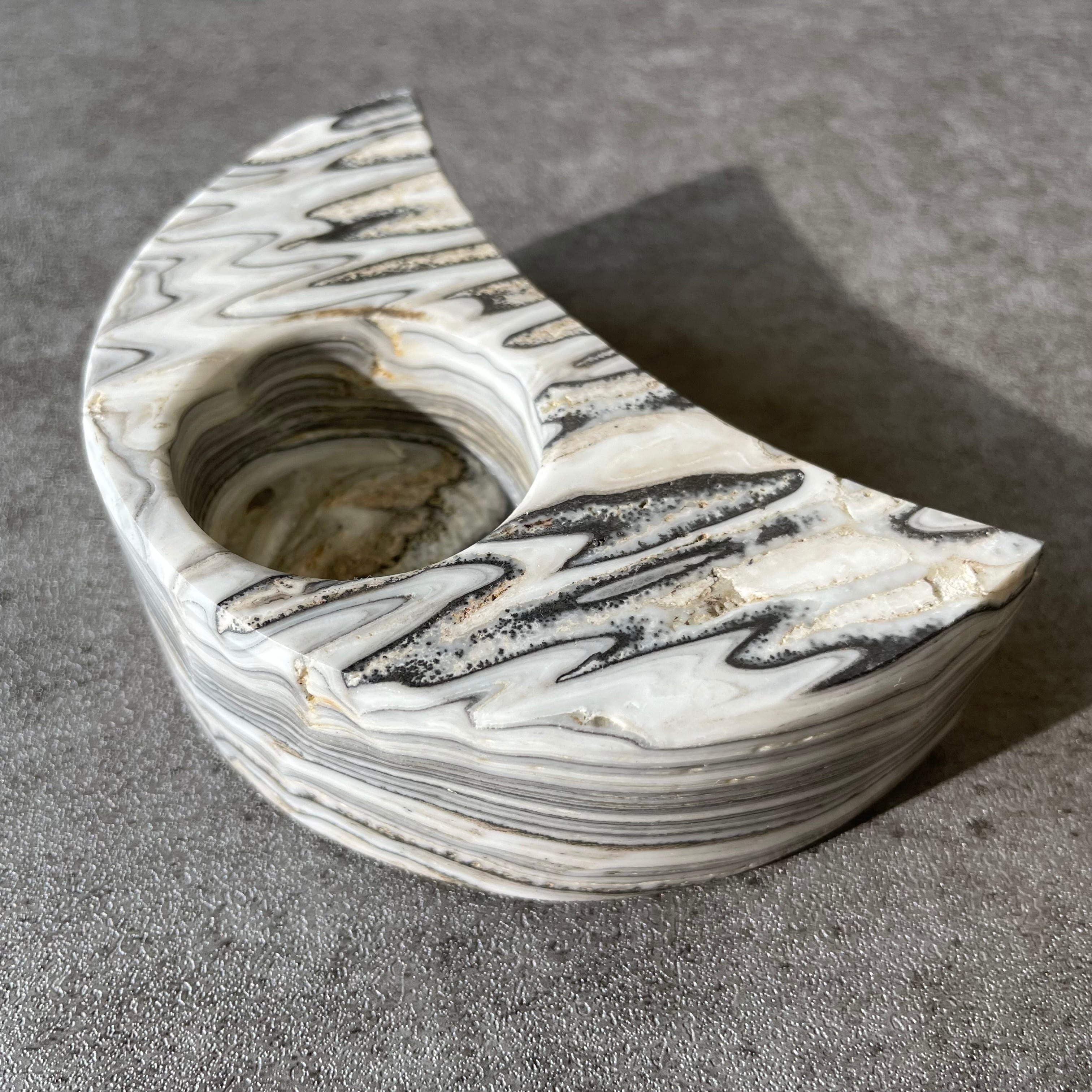 Onyx オニキス|ムーンキャンドルホルダー|天然石 パワーストーン 鉱物 gem stone