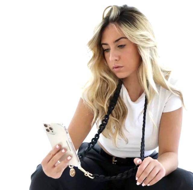 【SARAH NOIR(サラノワール)  】ラコックフランセーズ スマホチェーン  la coque francaise 携帯チェーン スマホ ストラップ ショルダーチェーン スマホショルダー 携帯ストラップ 携帯ホルダー 肩がけ 全機種対応 おしゃれ  フランス直輸入