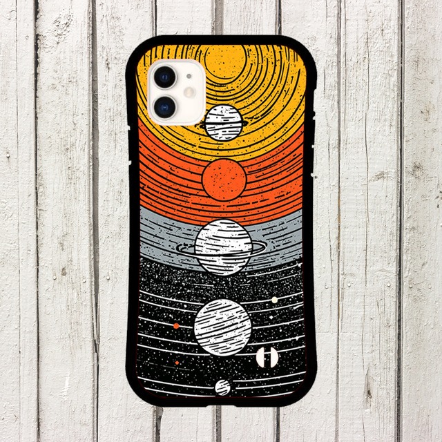 受注生産 iPhoneケース 土星リングのレトロ天体図｜星図風 STAR072A
