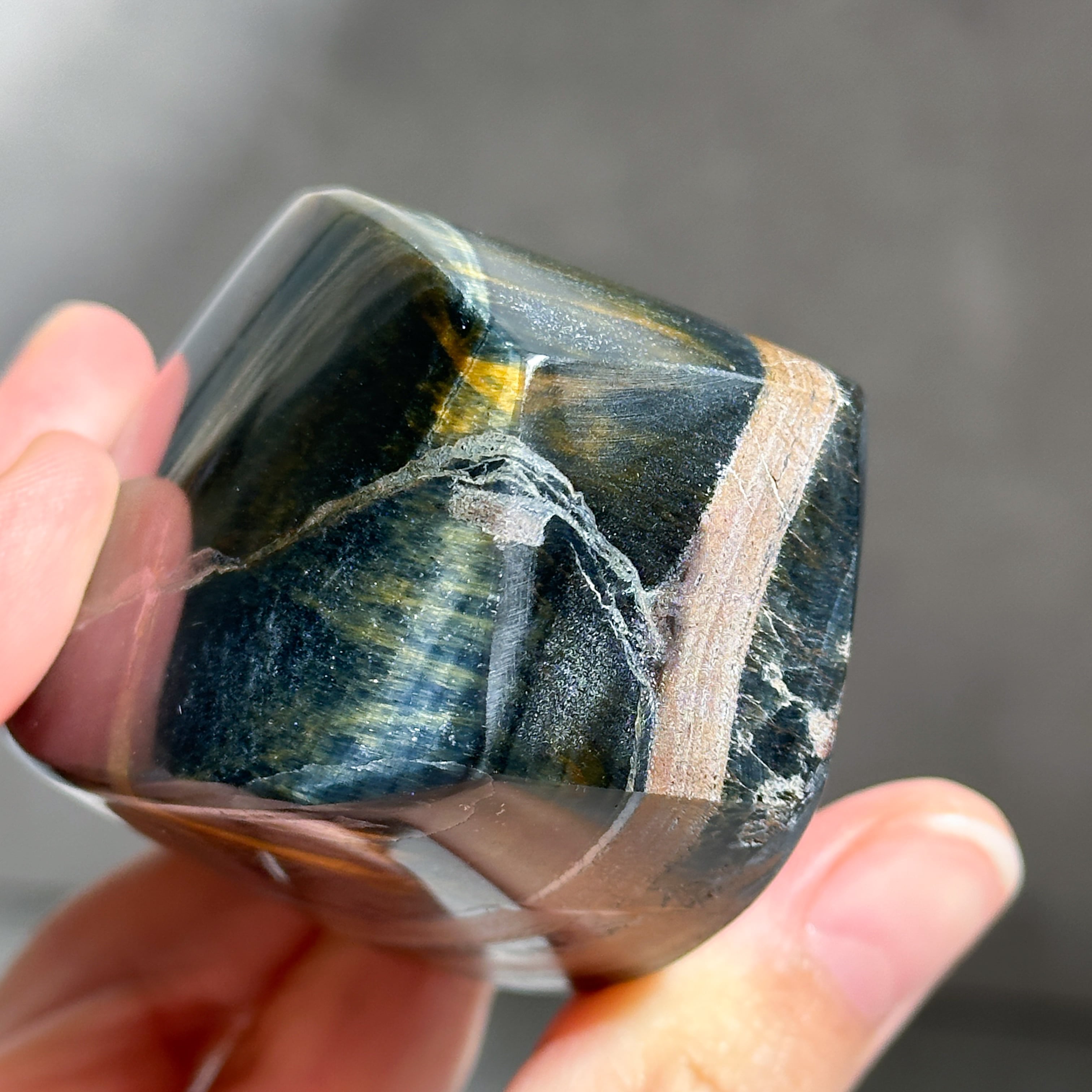 ブルータイガーアイ フレイム 03◇ Blue Tiger's eye ◇天然石・鉱物