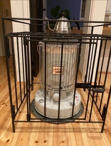 トヨトミ KS-67H対応 ストーブガード 工房金魚アイアンシリーズ 艶消し