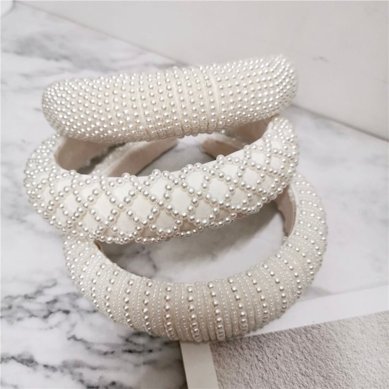 全4種類パールデザイン太カチューシャ Rose Aura 全4種類パールデザイン太カチューシャ Rose Aura