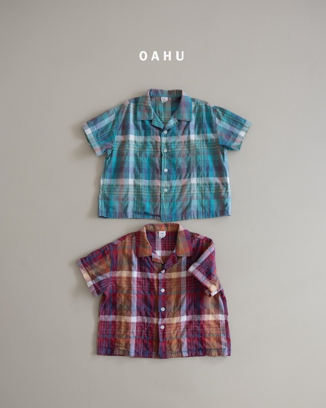 【取寄】oahu｜beams check shirt｜ビームスチェックシャツ｜S-JXL｜kids&jr｜26 summer 2nd