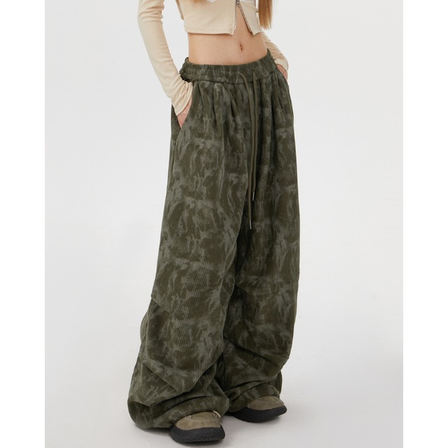 corduroy dyed tie pants　コーデュロイダイタイパンツ　J0945