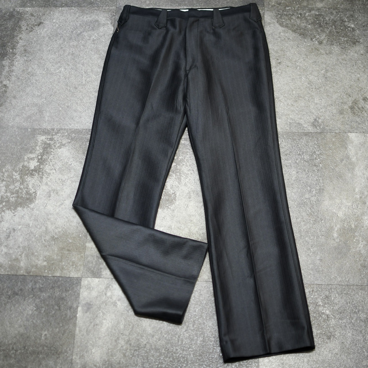 70's~ western boots cut pants black